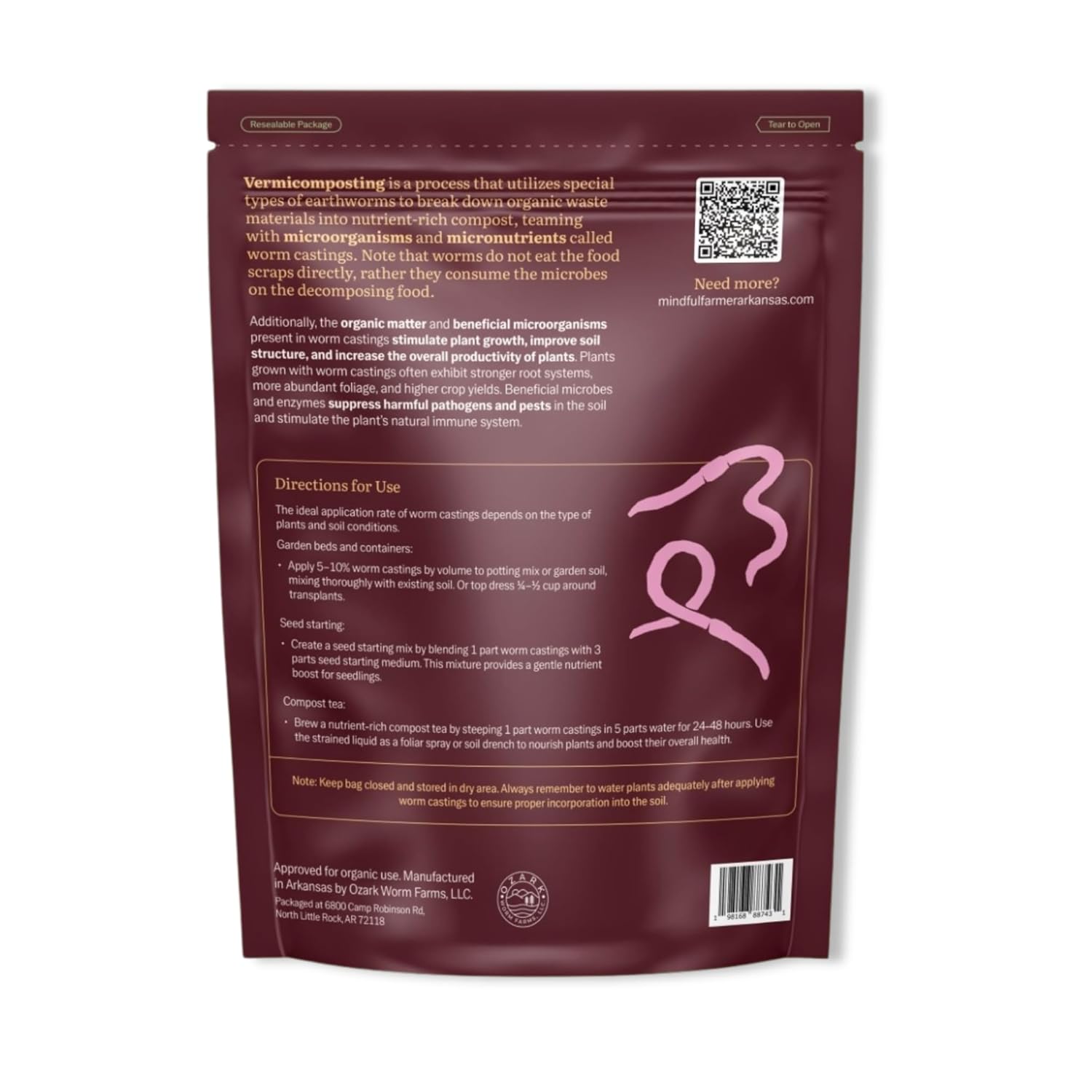Worm Castings - Natural Fertilizer and Soil Amendment from Mindful Farmer