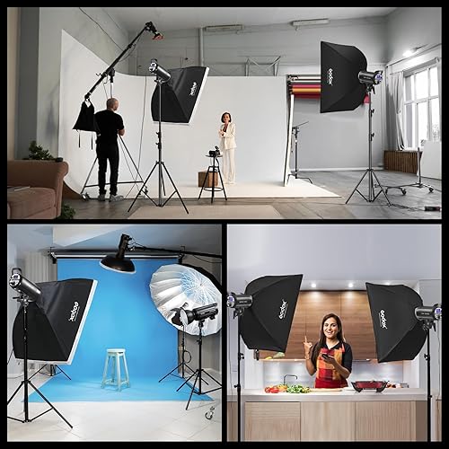 Miniatura 6 de Godox SK400II 400Ws Luz Estroboscópica de Flash Monolight para Estudio Fotográfico con Montaje Bowens y Cabezal de Lámpara, Lámpara de Modelado