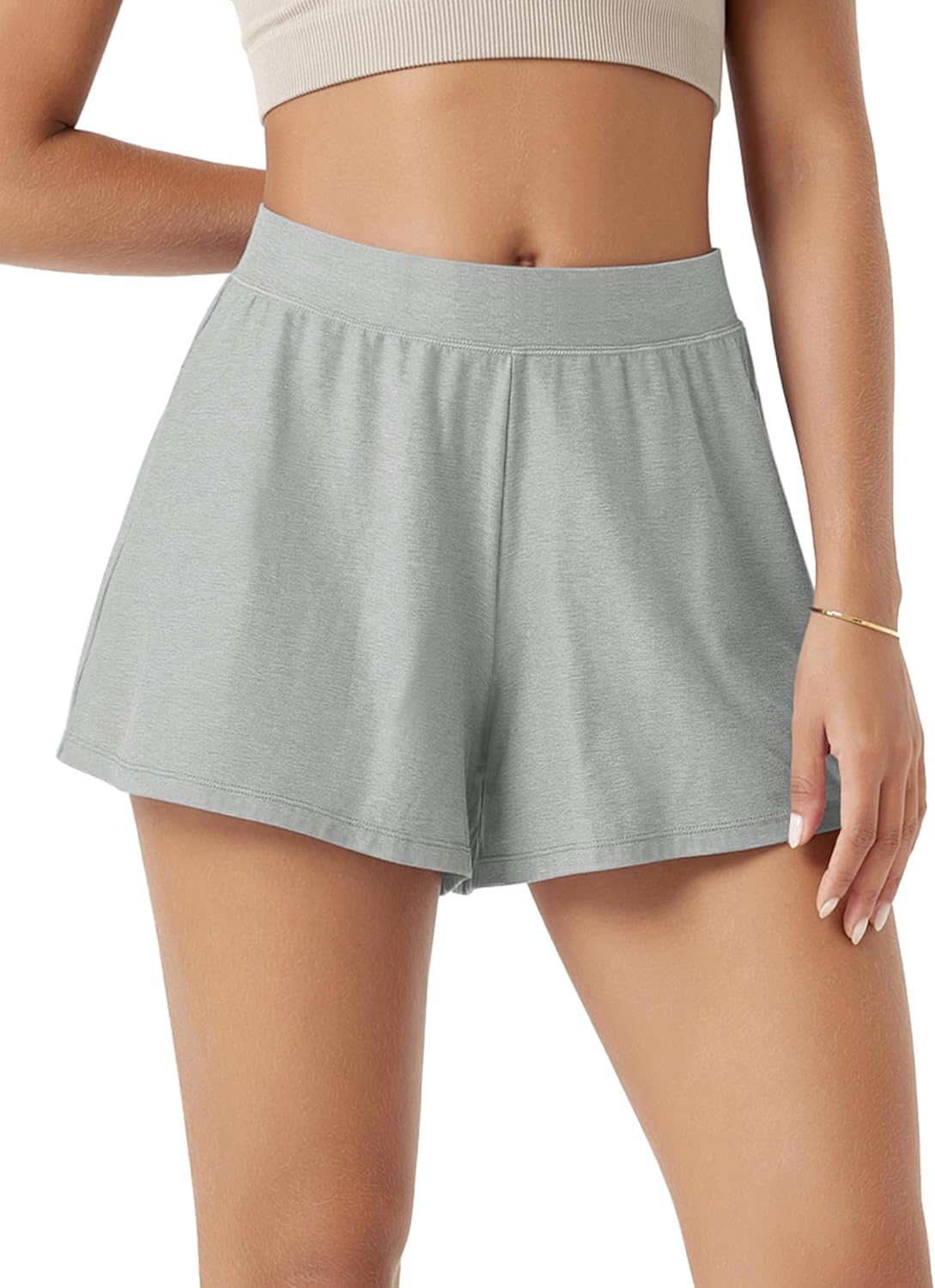 ODODOS Women's Lounge Shorts Ultra Soft odSTRATUM Tech 3" Inseam Comfy Sleep Bottoms Moisture Wicking UPF 50+ Casual Shorts