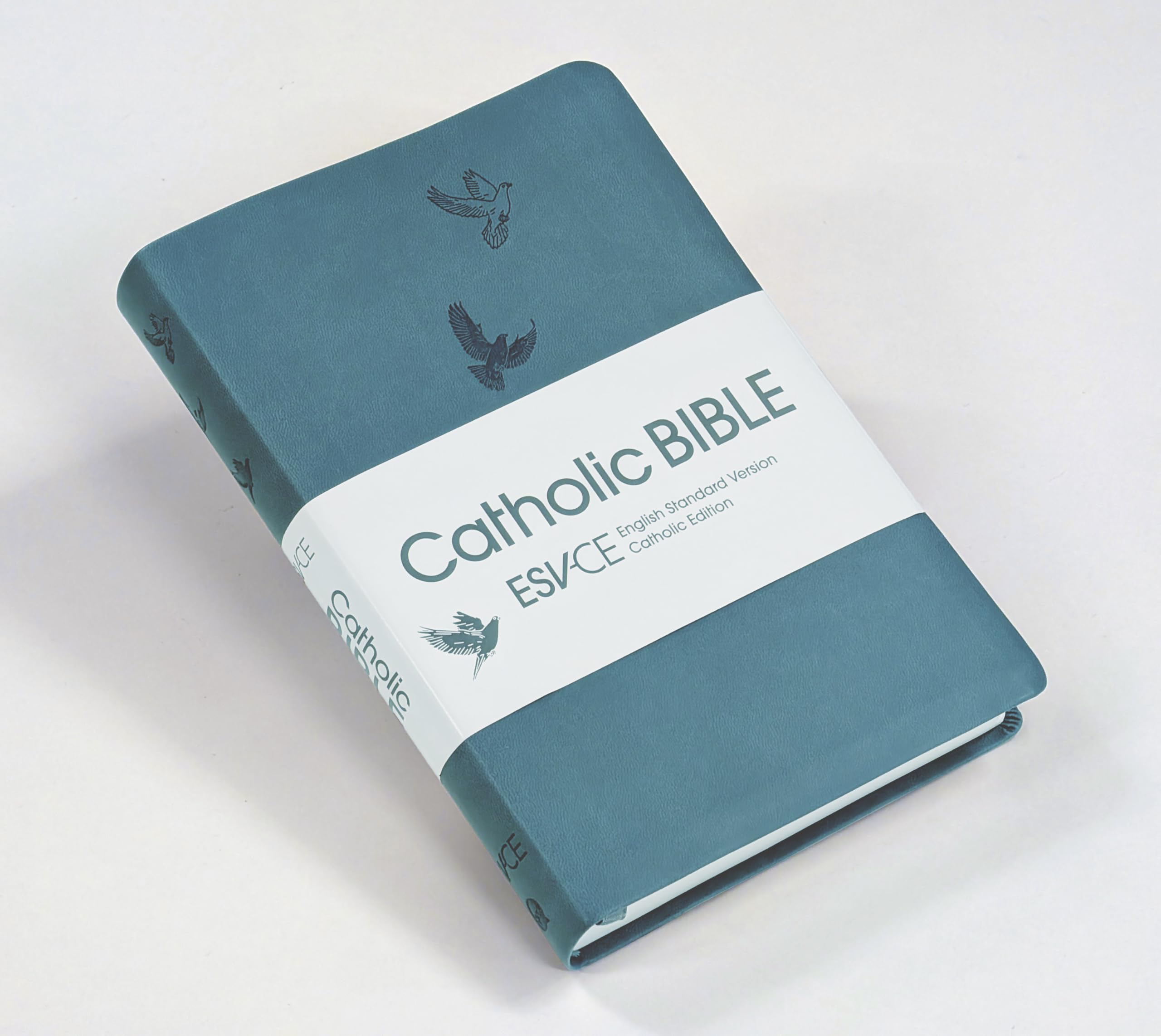 ESV-CE Catholic Bible, Sky Blue Flexiback, Debossed Dove, British Liturgical Bible, ESV-CE, Flexiback, Standard size: Anglicized English Standard ... Edition in Soft-tone Flexiback Binding