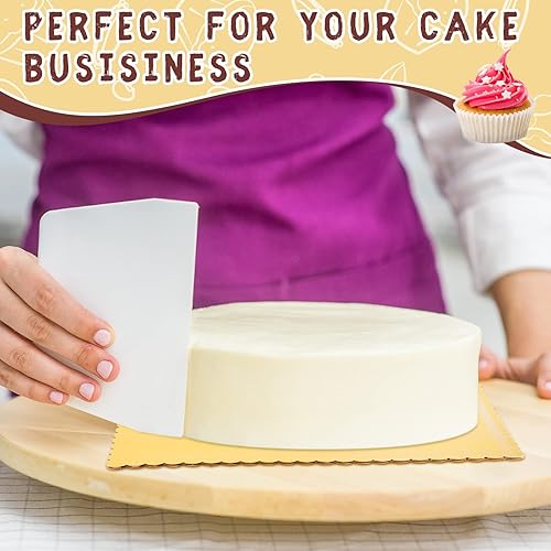 Miniatura 6 de 50 tablas rectangulares de 14 x 10 pulgadas para tartas, base rectangular festoneada para postres, cuarto de hoja, base rectangular para tartas,