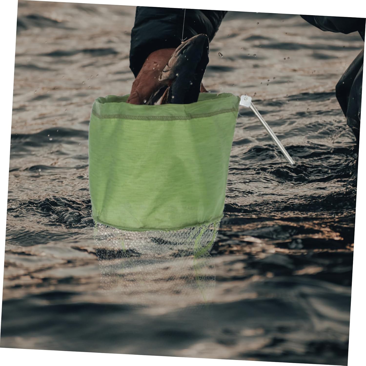 2Pcs Portable Fish Trap Net Multi-Function Crawfish and Lobster Catching Supply Sturdy Fishing Accessories for Freshwater and Saltwater