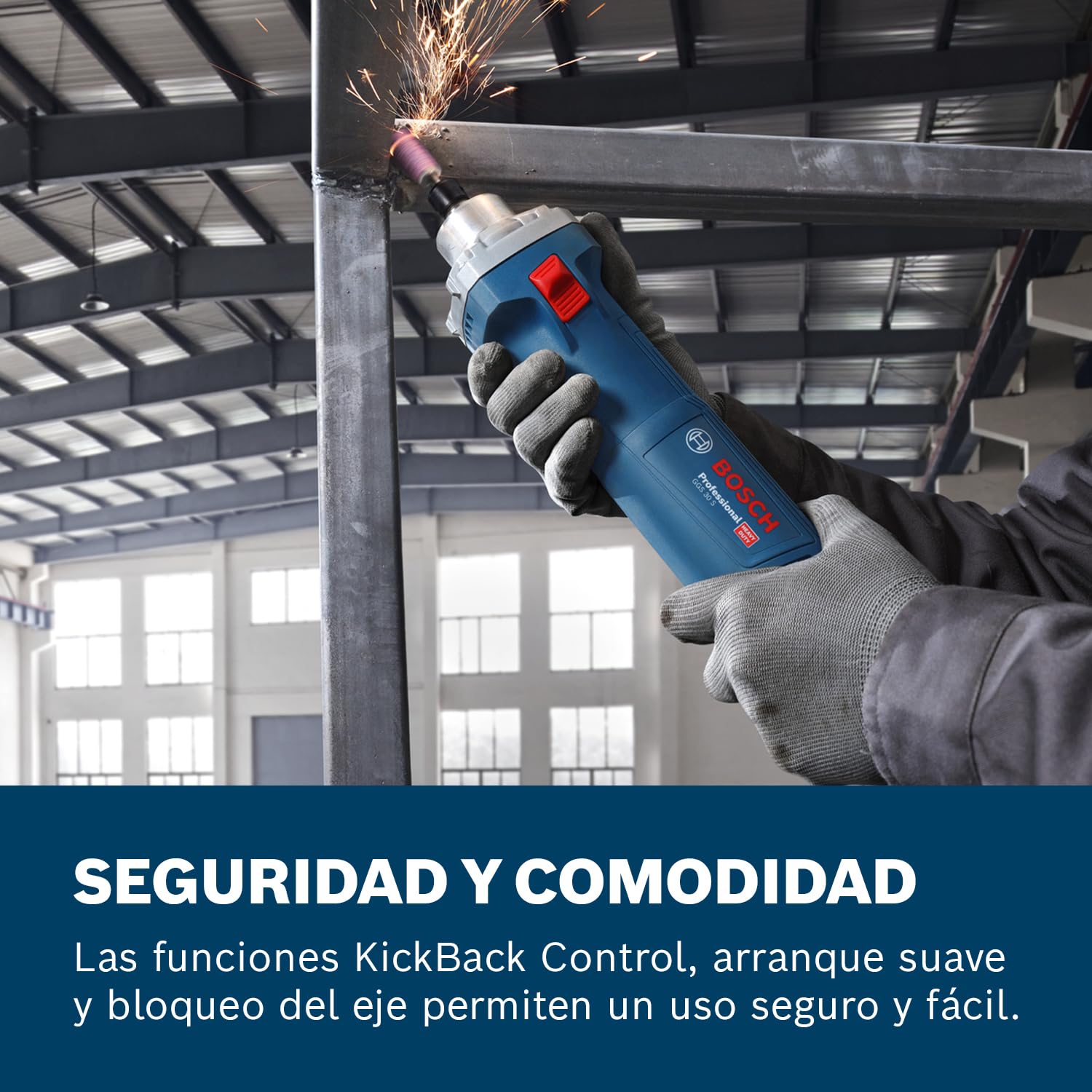 Bosch Professional amoladora angular con cable GGS 30 S (incl. llave)