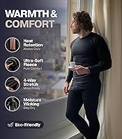 Vista 2 de Thermajohn Long Johns - Ropa interior térmica para hombre con forro polar para clima frío