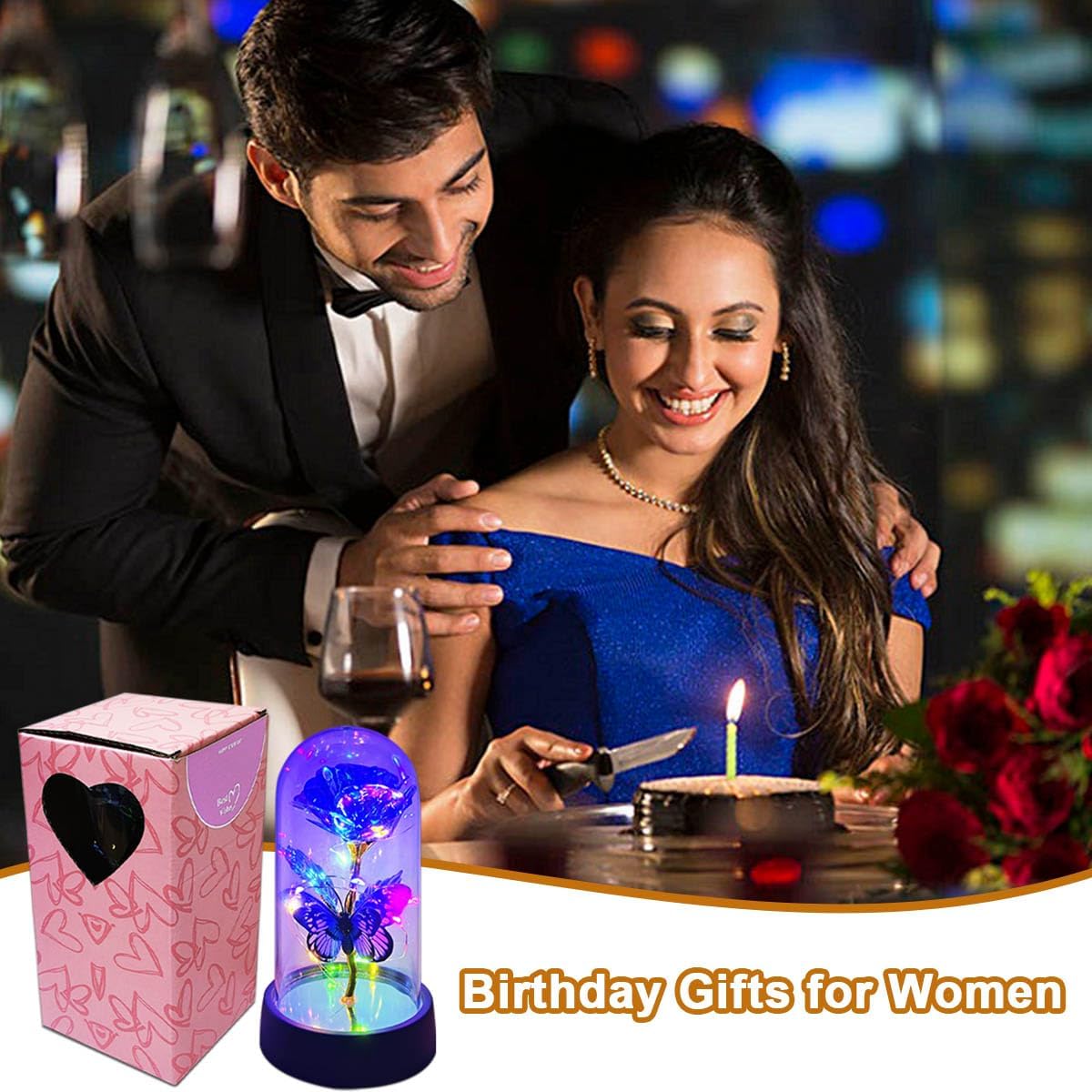 Forever Rose... Versus Galaxy Rose Light up, Eternal Roses with Resilient petals, Mothers Day Gift Ideas, Timeless Bloom for Women