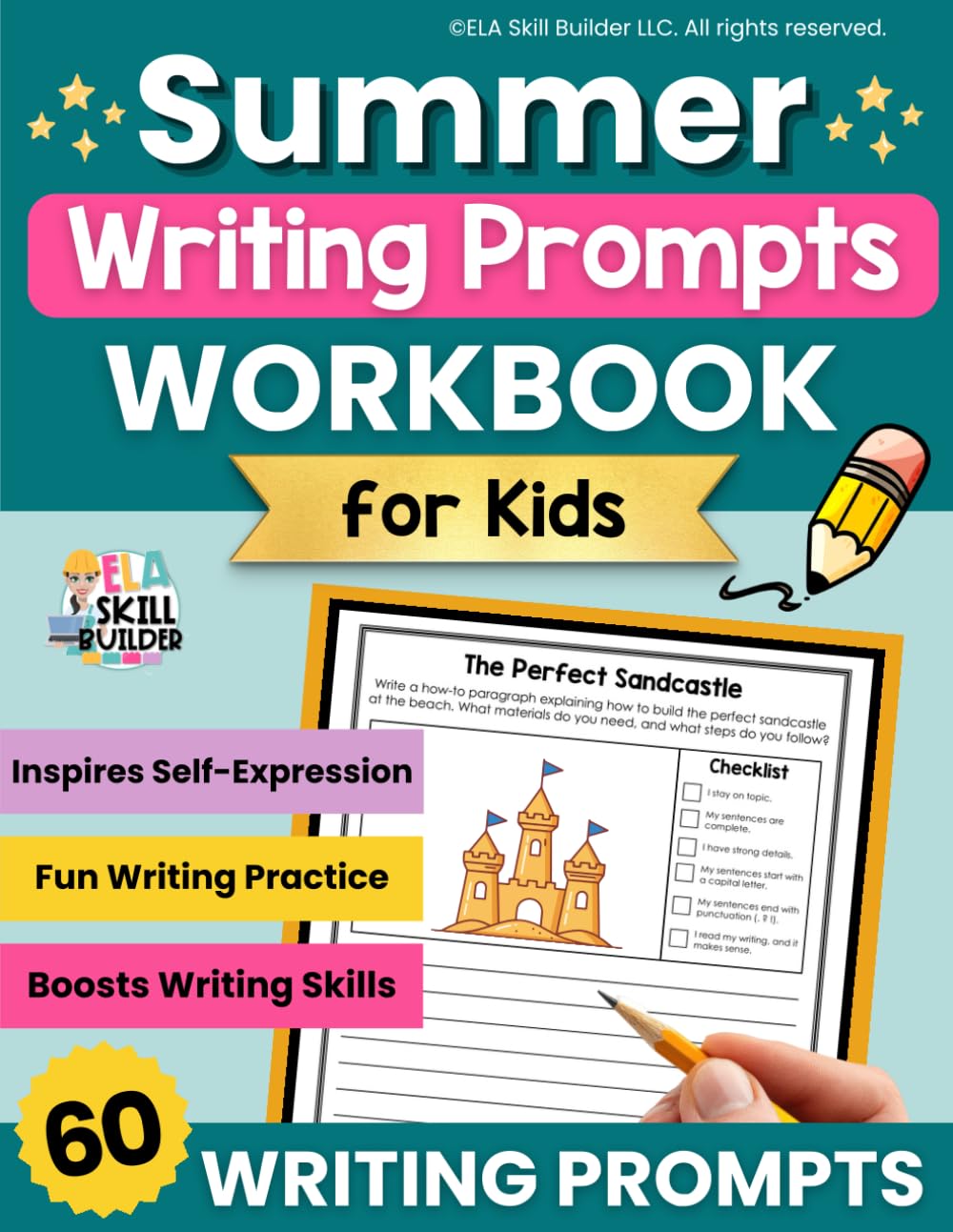 Summer Writing Workbook for Kids in Grades 2-5: 60 Fun Summer Writing Prompts for Writing Practice at Home or Summer School (Writing Prompt Workbooks for Grades 1-5)