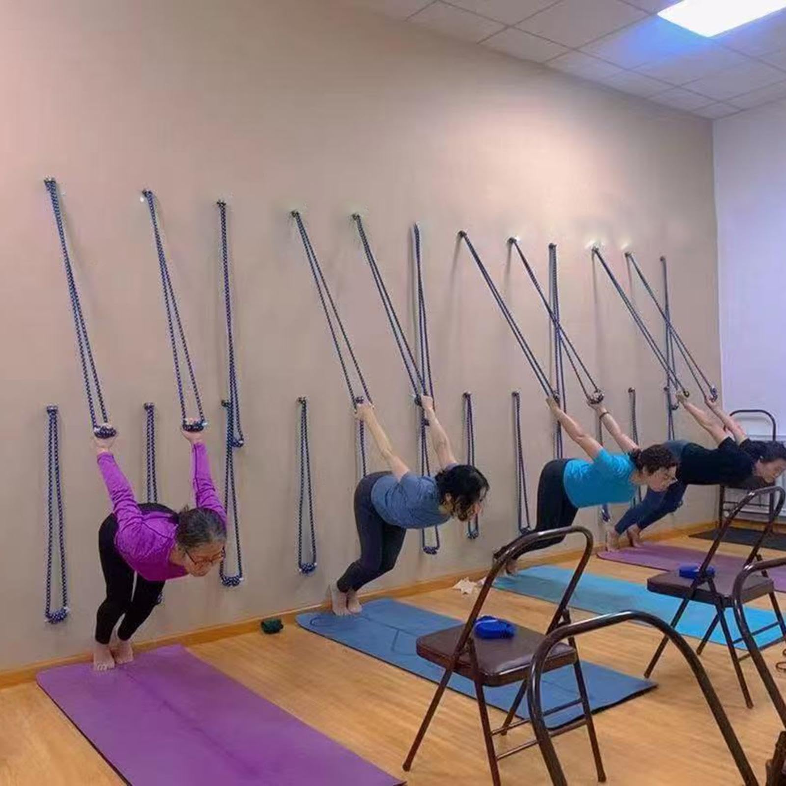 Lina do jogi rozciągająca Bawełniany trener elastyczności i szpagatu | Pas Treningowy do Inwersji i Wygięć Pleców dom, studio, ćwiczenia, praktyka szpagatu, rehabilitacja, pilates, taniec, balet