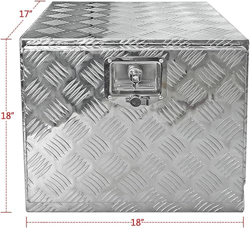 Miniatura 7 de Caja de herramientas de aluminio de 18 pulgadas para debajo de la carrocería, caja de herramientas de recogida para vehículos recreativos, ATV,