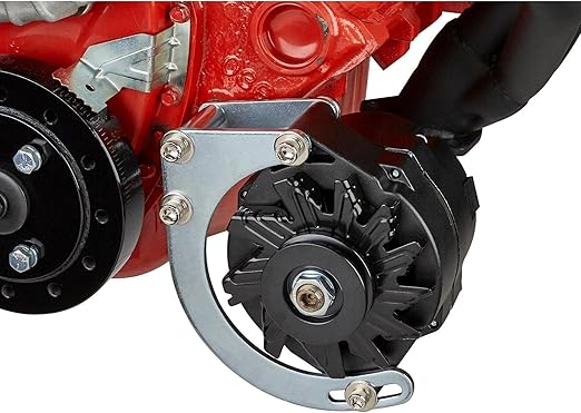 Speedway Motors Small Block Chevy Low Mount Alternator Bracket - Steel - Mounts Delco Alternators Below Frost Plug - Fits Chevy Small Block V8 - Hardware Included