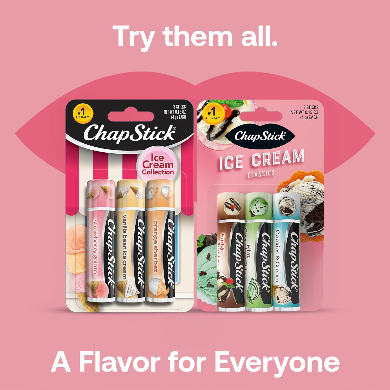 Amazon.com : ChapStick Lip Balm, Ice Cream Collection 3-Pack + Ice