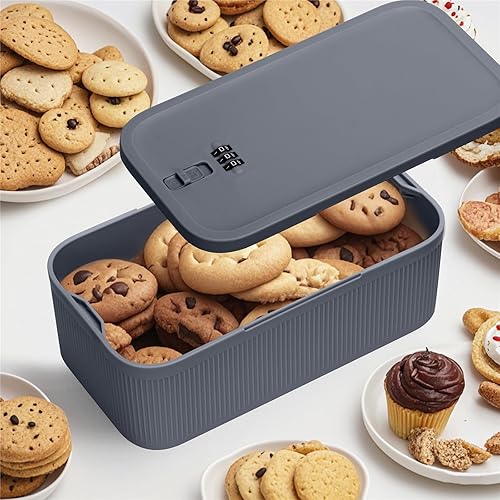 Miniatura 6 de Caja de bloqueo de medicamentos, pequeña caja de almacenamiento con cerradura con código de combinación para teléfono, seguro para medicamentos,