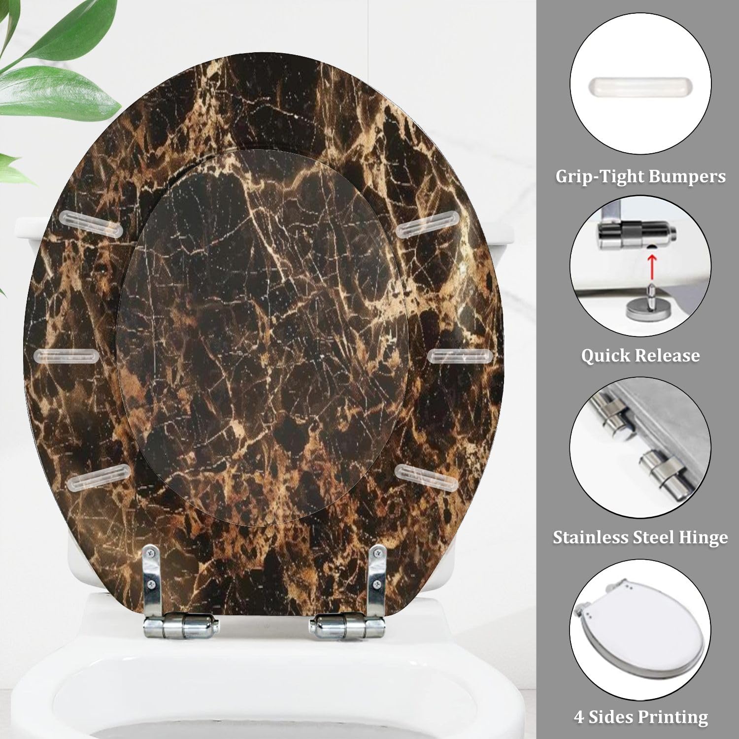 Sedile WC: rotondo in resina per bagno