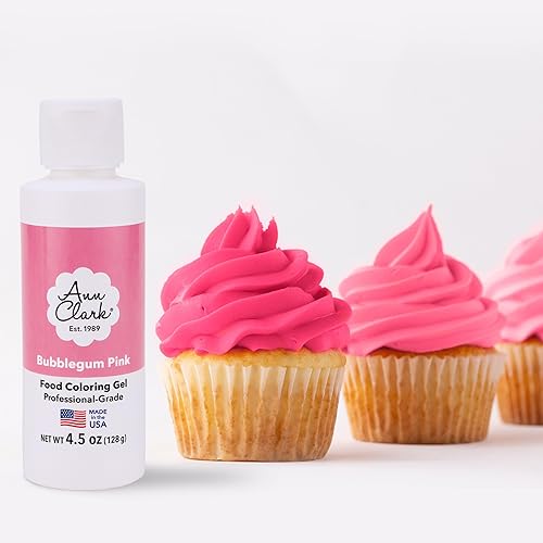 Ann Clark Bubblegum Pink - Gel colorante para alimentos, grande, 4.5 onzas, grado profesional, fabricado en Estados Unidos
