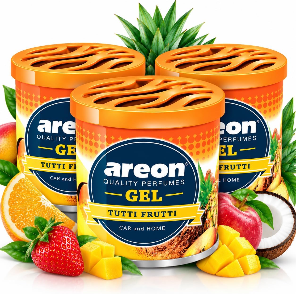 Tutti Frutti Gel Air Freshener for Car(80g ) - 1 Qty
