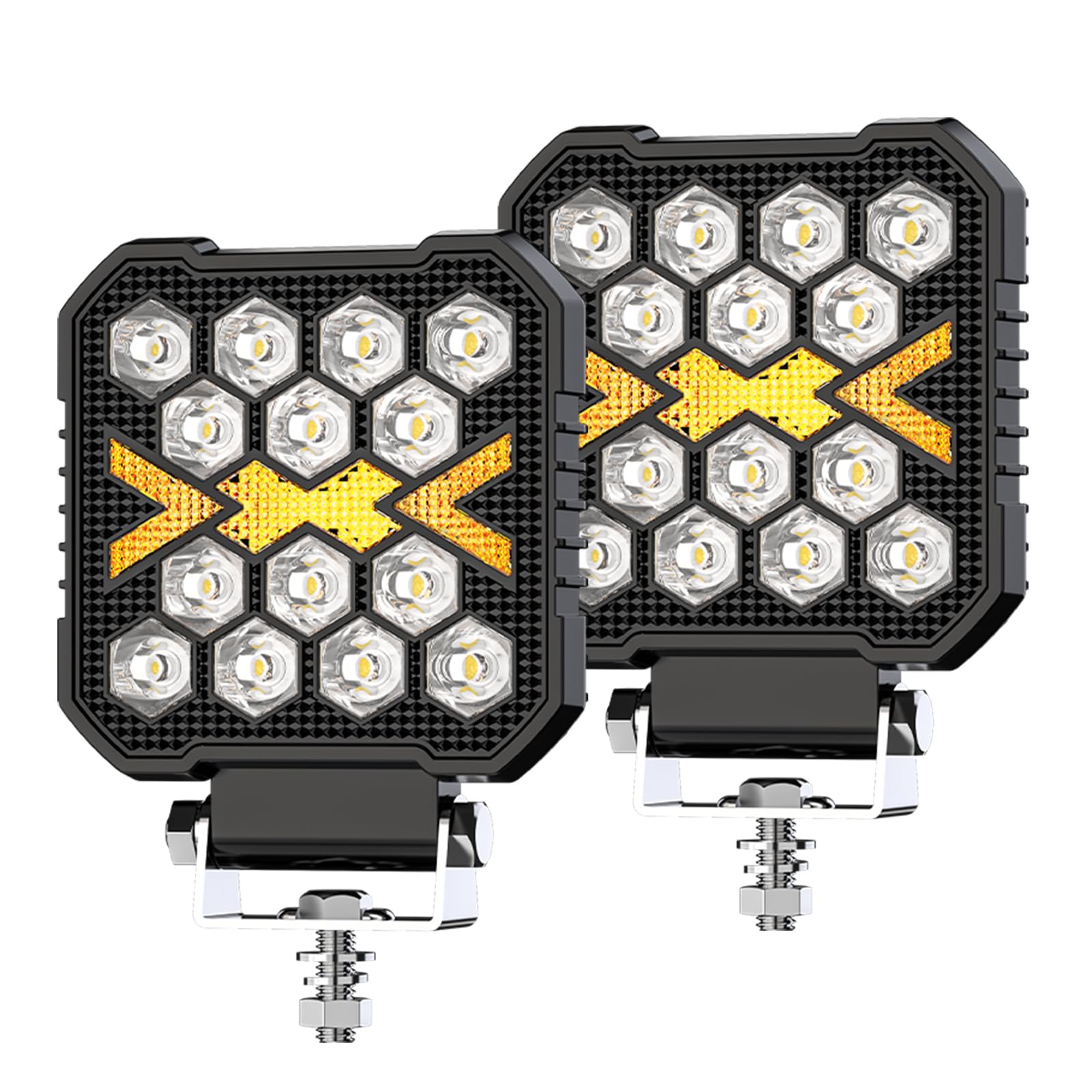 Amazon.co.jp: LED作業灯 12V/24V両用 36W 白色光 黄色光 黄色光 