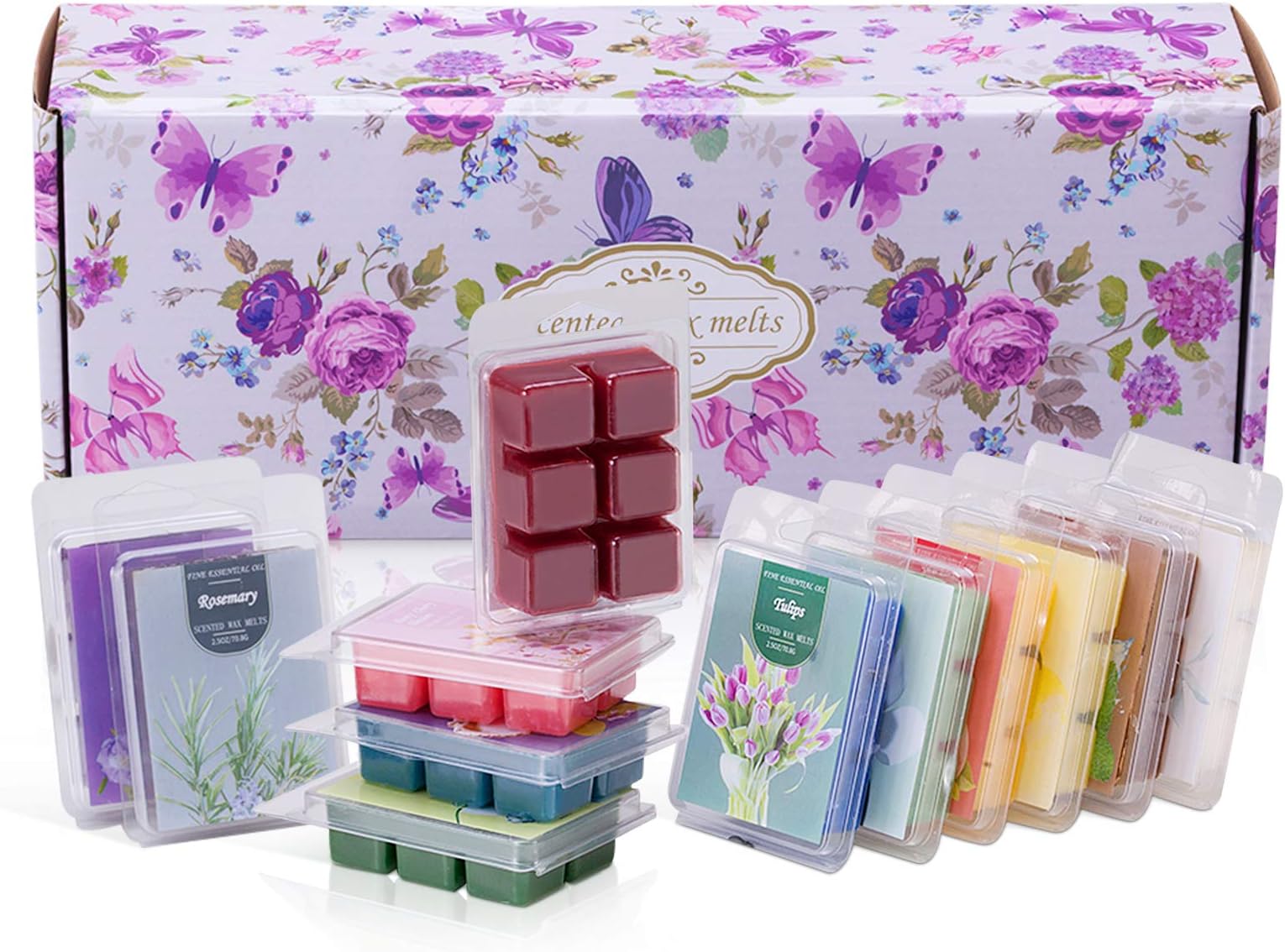 Scented Wax Melts, 12x2.5 oz, Natural Scents Series Wax Cubes