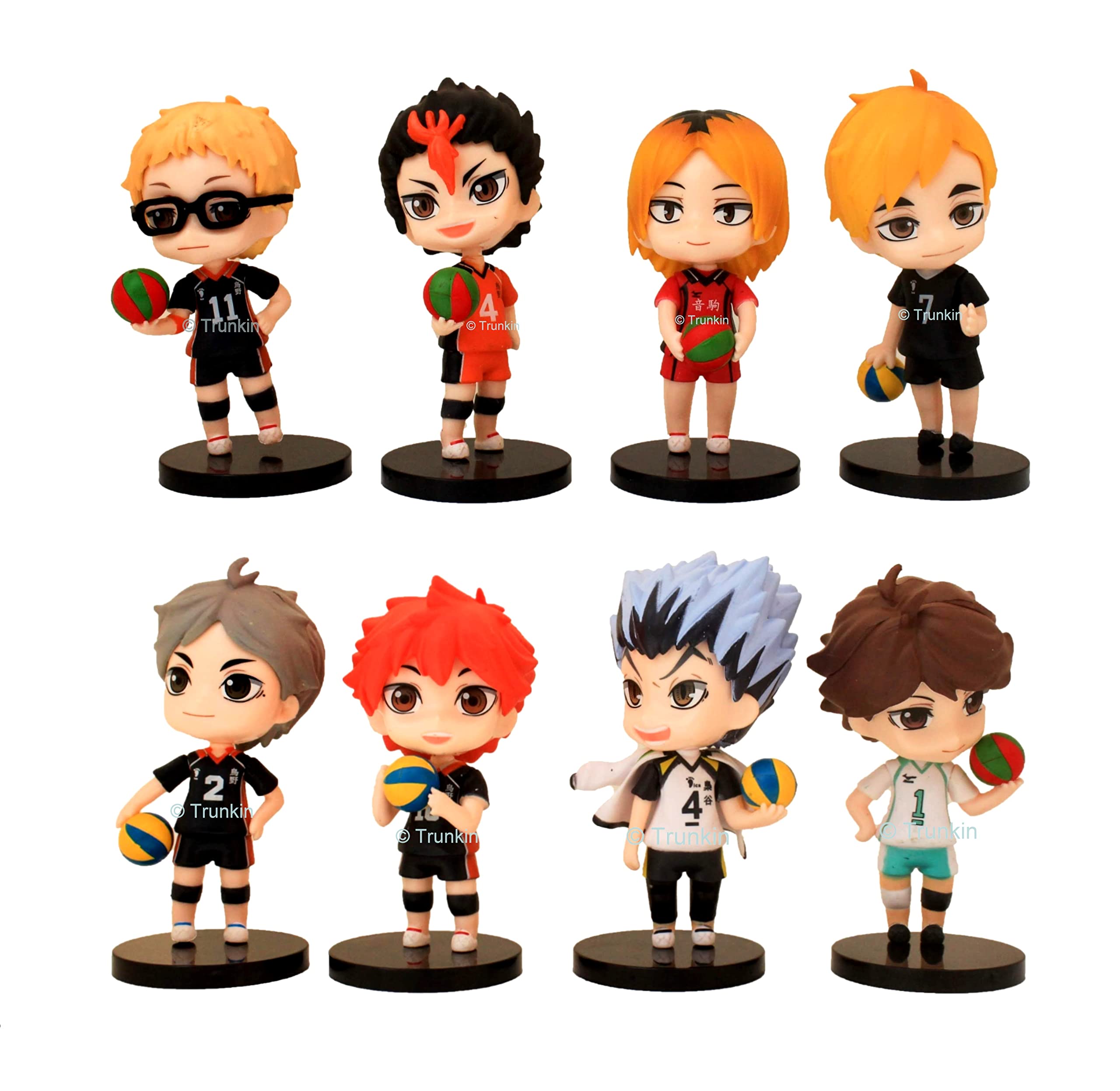 Trunkin Haikyuu Volleyball Action Figure Set C Pcs cms Set Rubber  Figure Set Anime Bokuto Oikawa Kenma Hinata Shoyo Tobio Koushi Model Toy  Boy