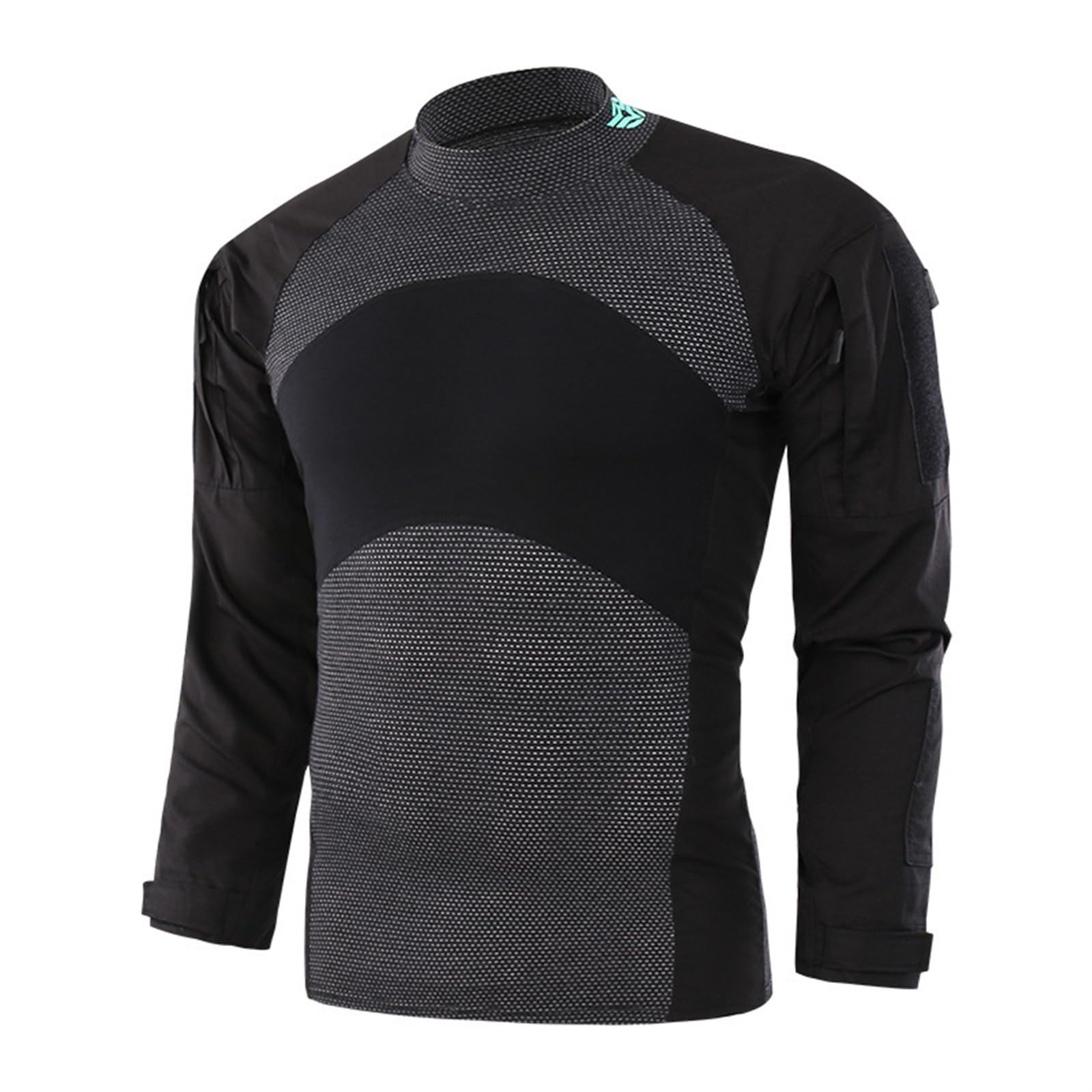 Camiseta de punto a cuadros para hombre, uniforme de camuflaje para montar al aire libre, senderismo, deportes, fanáticos del ejército, camisa táctica de combate