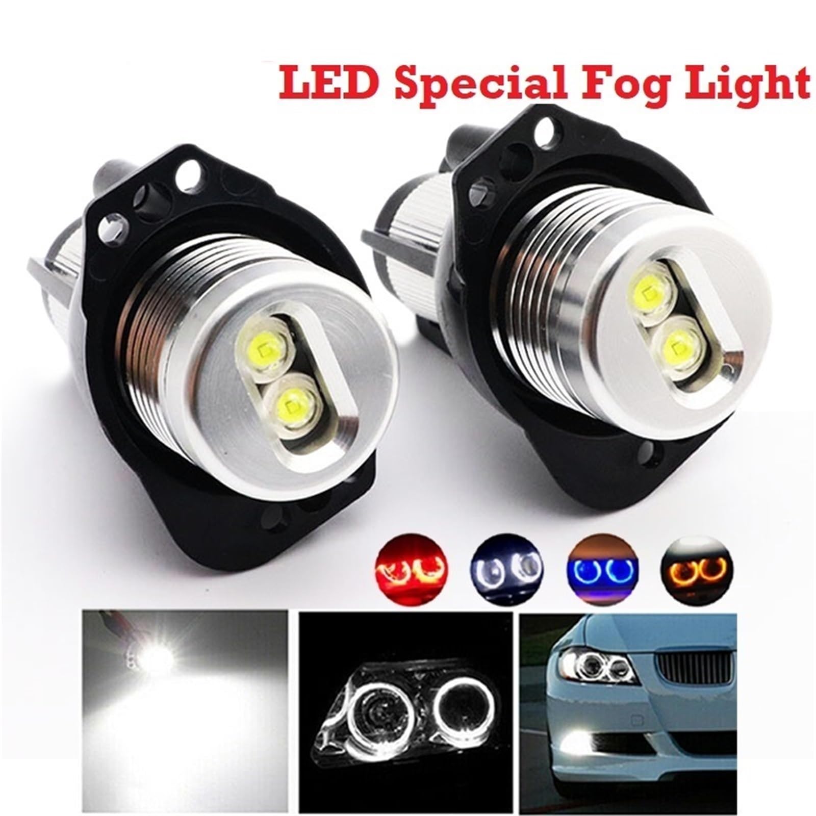 LED Oświetlenie pomocnicze Do Bmw E90 E91 serii 3 325i 330i | 335i 2005-2008 Angel Eyes światła do jazdy dziennej LED(2 Pcs White)
