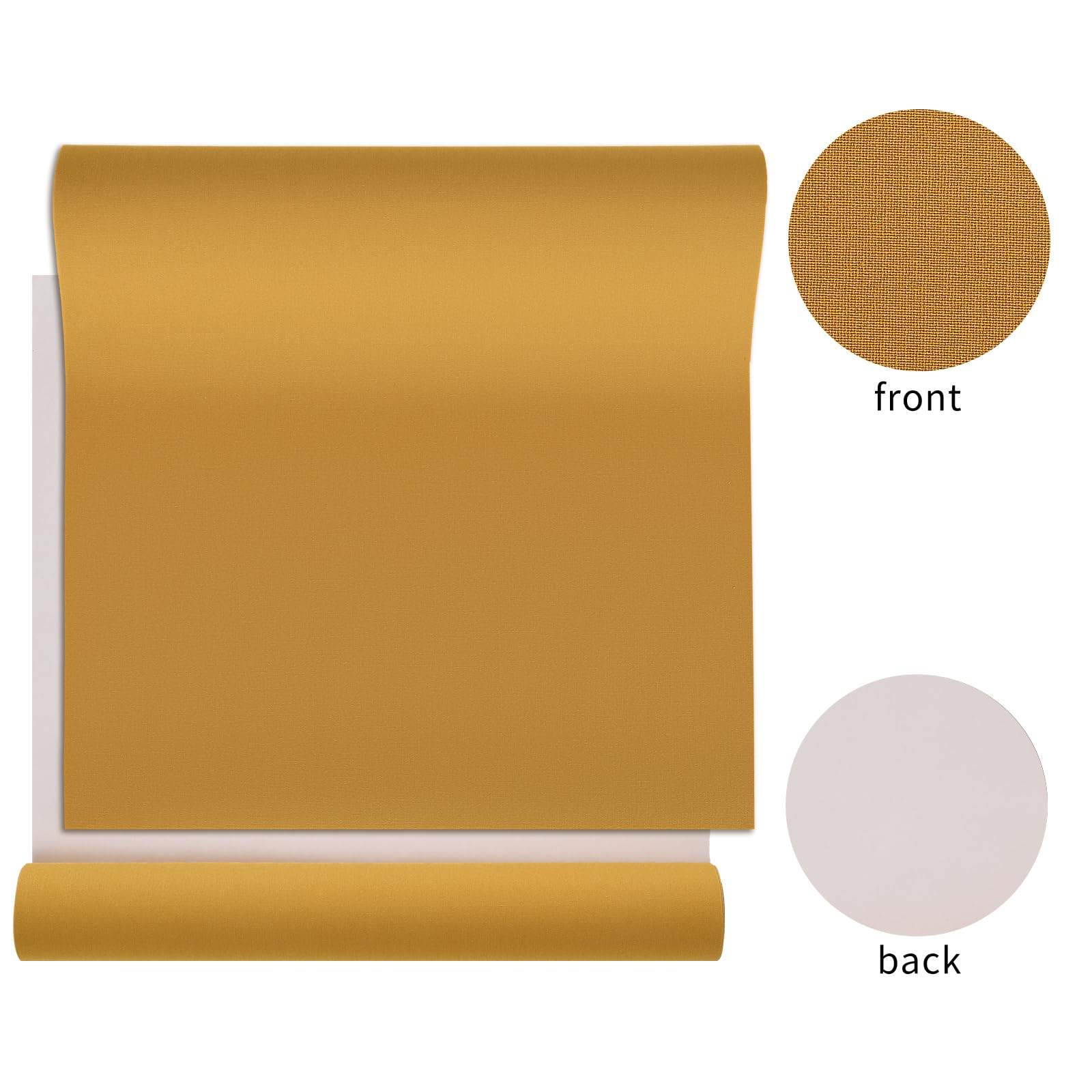 Wooqu Book Cloth, Fabric Surface and Paper Backed, Easy to Use, Strong, 17x29”, for Book Binding Mustard, 17x29" - Image 3
