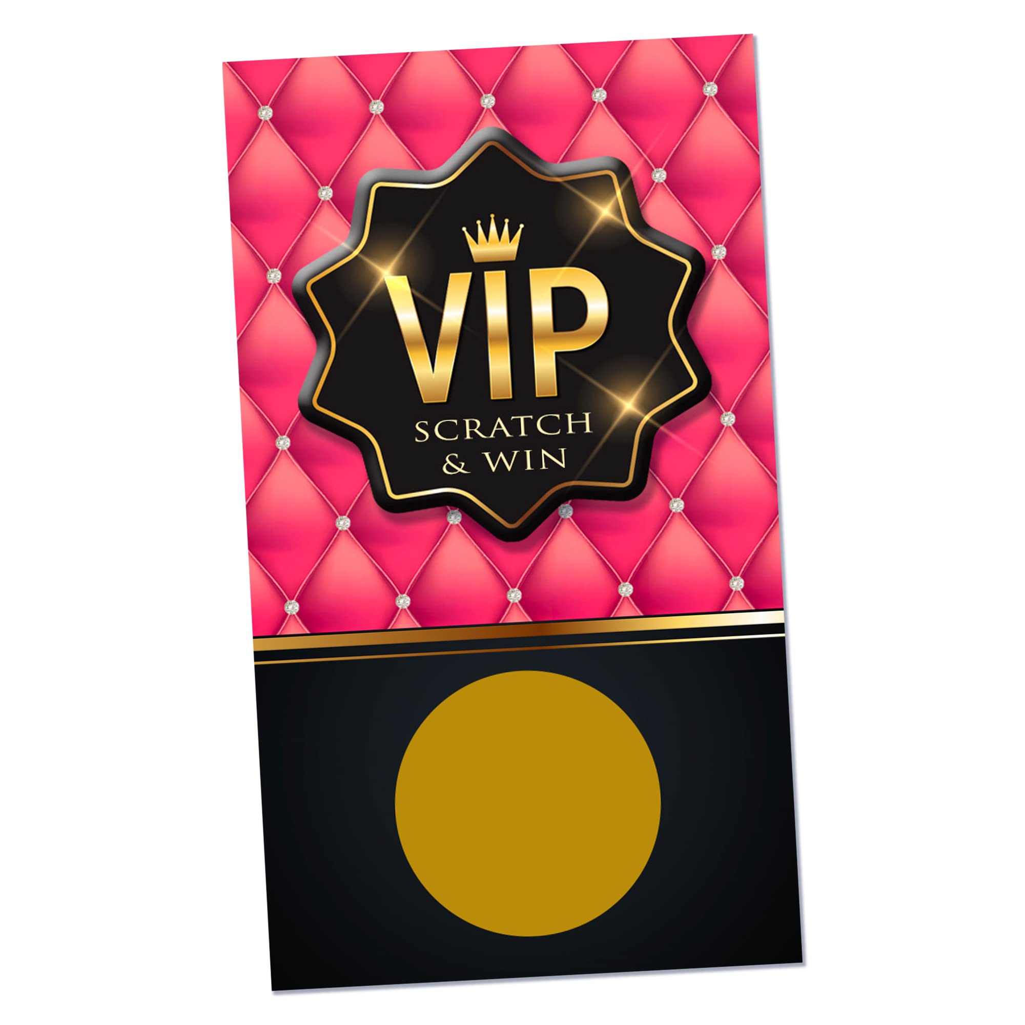 PROMO PRINTING GROUP, INC. Pink VIP Scratch Off Cards- (30 Cards) - Customer Appreciation - Scratch & Win Cards