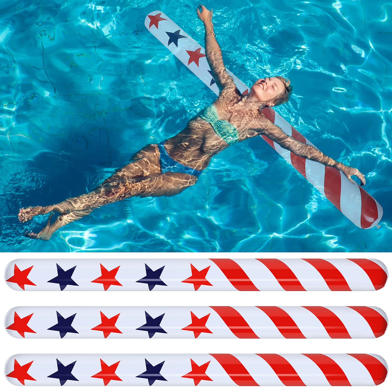 Buy 71 Inch Inflatable Pool Noodle American Stars Swimming Noodles