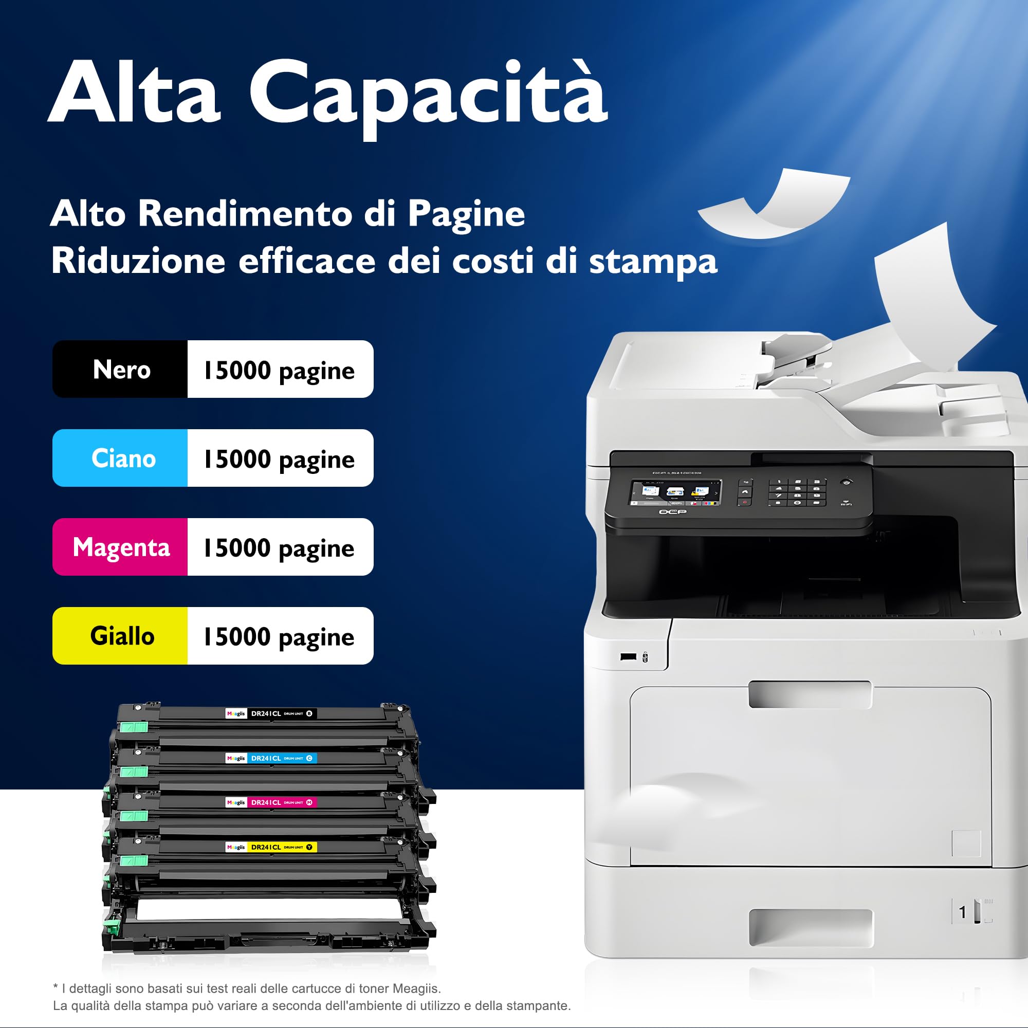 DR-241CL Unità del tamburo Compatibile per Brother DR241 DR241CL tamburo per Brother DCP-9020CDW DCP-9015CDW DCP-9022CDW HL-3140CW HL-3150CDW HL-3170CDW MFC-9140CDN MFC-9330CDW (4 Pacchetto)