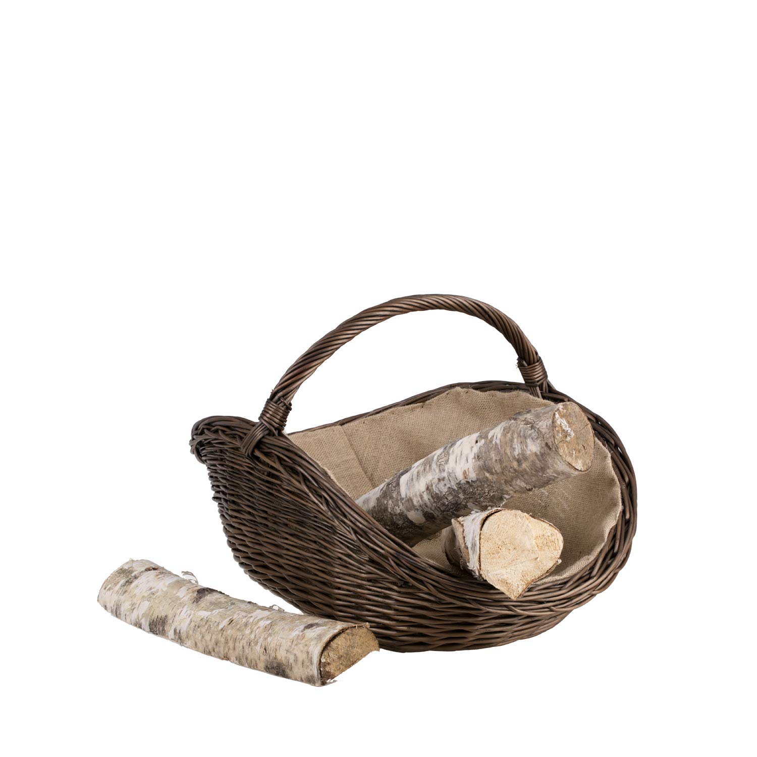 Cesta Portalegna da Interno in Vimini Porta Legna da Interni Fatto a Mano Cesta in Vimini per Legno Cestino per tronchi Ceste per Legna da Interno