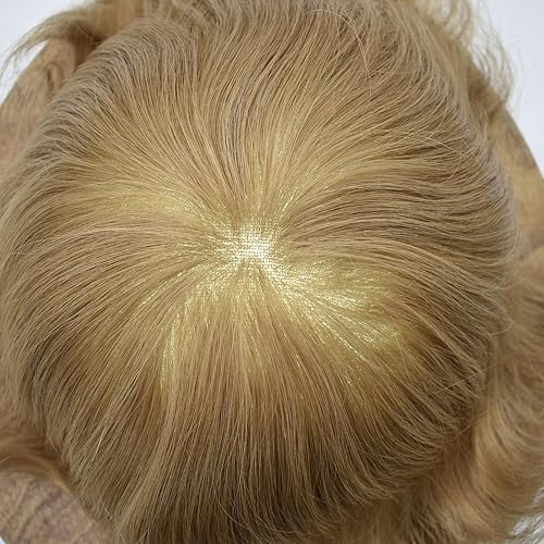 Miniatura 4 de Tupé para hombre, pieza de cabello humano real, suave, encaje suizo frontal, sistema de cabello para hombre, protesis capilar para hombre (8 x 10