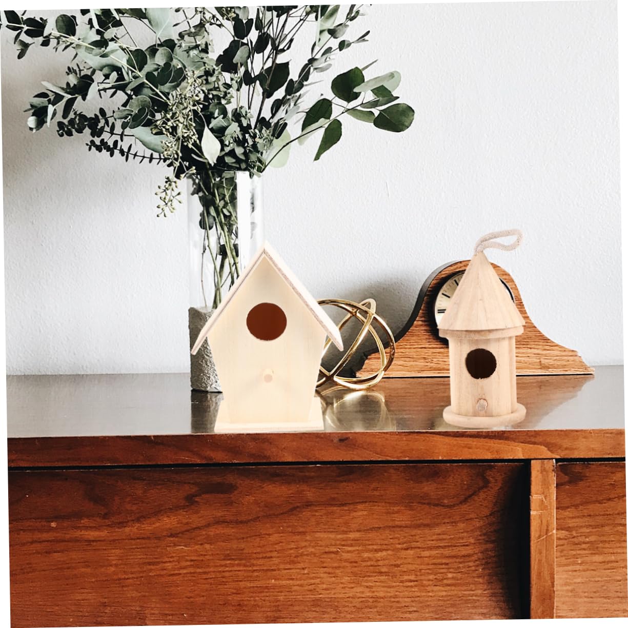 Tofficu 3 Set Pz Gabbie Per Uccelli Legno Per Diy Giocattoli Educativi Per Decorazioni Da Scrivania Kit Per Pittura E Stile 6 Pezzi * 3