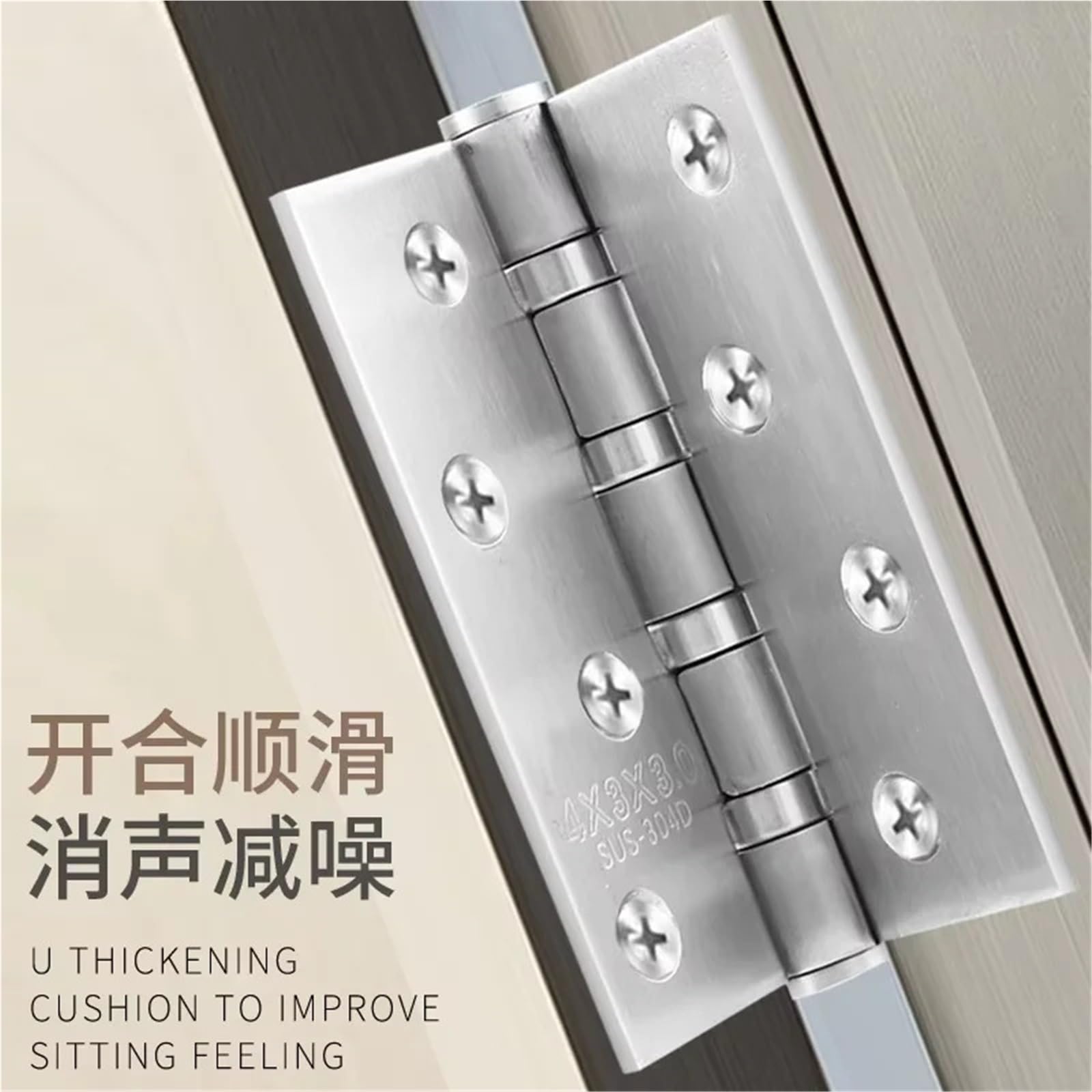 Bisagras de puerta de acero inoxidable, bisagra de solapa resistente para muebles, bisagra de solapa trasera de 3, 4, 5 pulgadas, herrajes duraderos y fiables para puertas y armarios