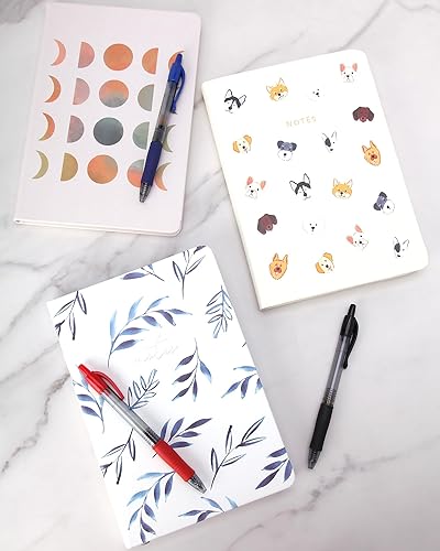 Vista 25 de Eccolo - Cuaderno de diario rayado, tapa dura rosa, incluye bolígrafo y soporte, 256 páginas a rayas, 5.75 x 8.25 pulgadas Rosa con soporte