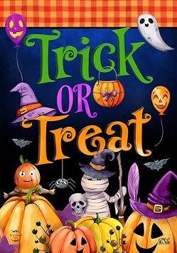 Trick Or Treat Party Halloween Double Sided House Flag 40" x 28" Briarwood Lane