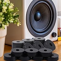 Vista 4 de 25pcs Thick Rubber Washers, 3/4 Inch OD 1/4 Inch ID Thickness Grommets Spacer Bushings Flat Washers for Screws Bolts Household Appliances