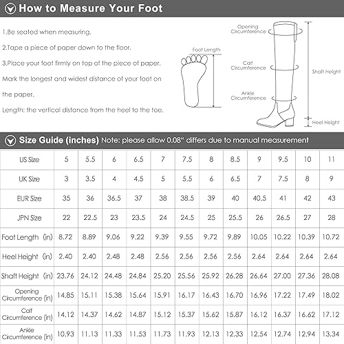 Miniatura 6 de DREAM PAIRS Women's Over The Knee Thigh High Wedge Heel Boots