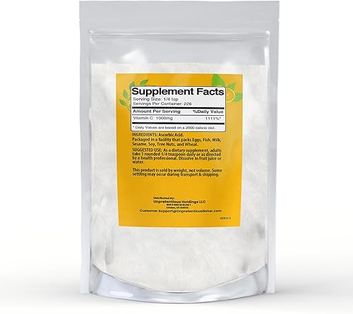 Miniatura 2 de Unpretentious Vitamina C polvo panadero ácido ascórbico, bolsa resellable (8 onzas)