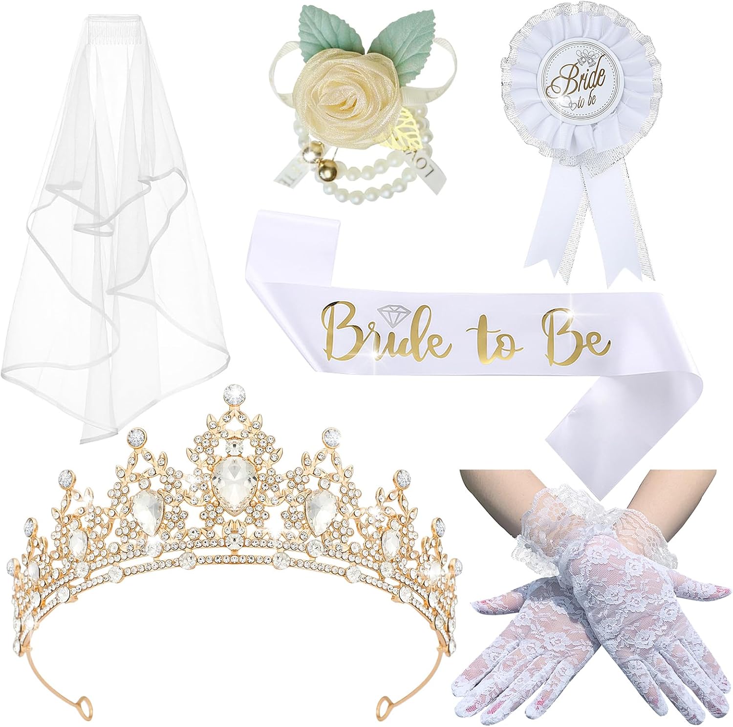 Crystal Tiaras & Crowns for Women, Bride Royal Queen Headband Princess Headpieces for Birthday Cake Crown & Prom Pageant Party - Image 3