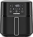 Chefman Air Fryer – 6 QT Compact Airfryer for Quick & Easy Meals in Minutes, Features Hi-Fry Technology for Extra Crisp, Touchscreen Controls with 4 Presets, Nonstick & Dishwasher Safe Basket - Black