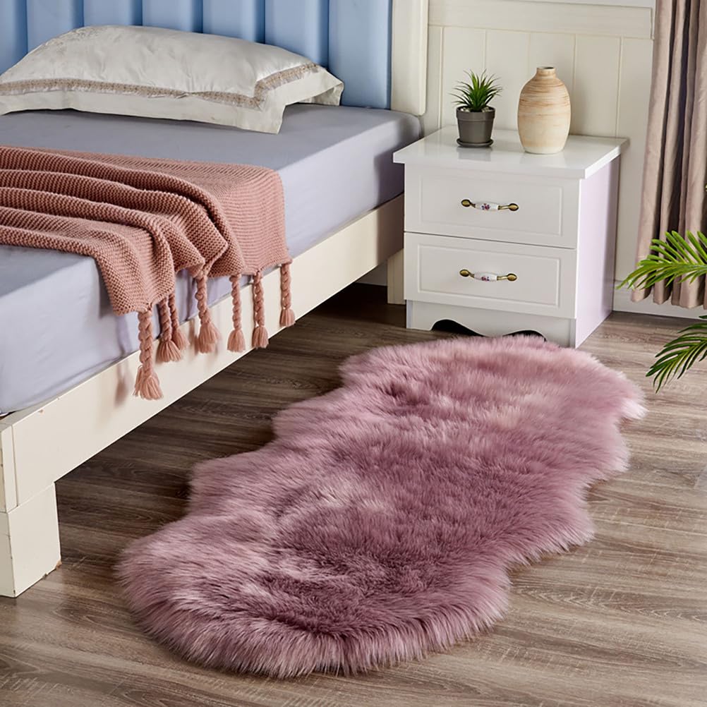 Shaggy Deep-Pile Rug, Non-Slip Washable Fluffy Rugs Area Runner Rugs Modern Decorative Rug for Bedroom, Living Room,purple,170 * 60cm
