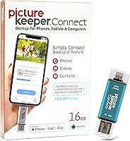 Vista 24 de Picture Keeper Connect para iPhone, Android, USB-C, PC y Mac - 64GB USB Backup para Fotos, Videos, Contactos, Unidad Flash de Memoria de Respaldo