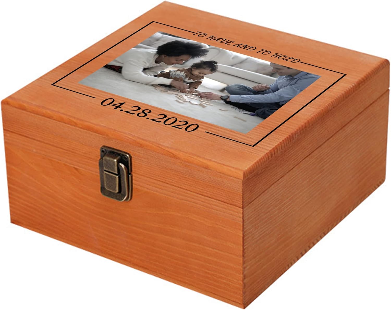 Cooayyaooc Personalized Memory Box with Photo & Text Custom