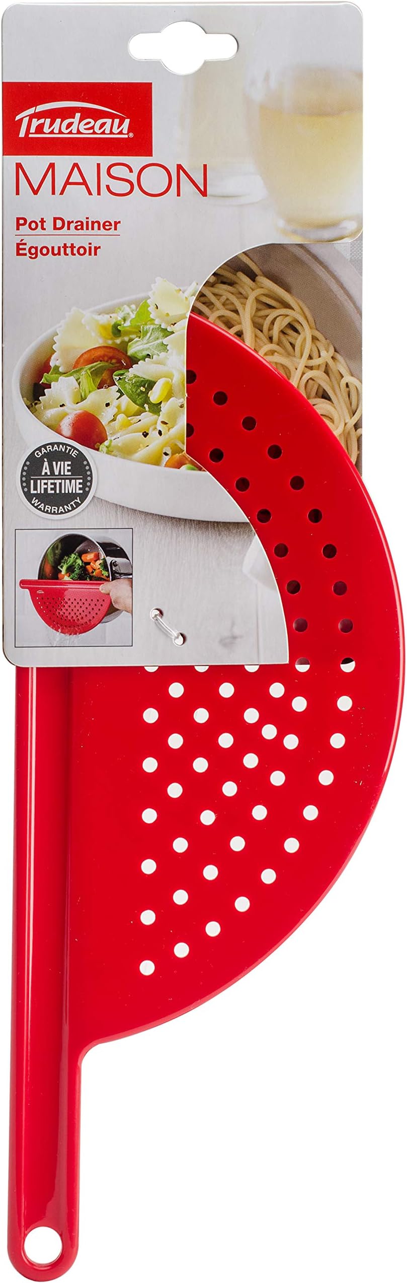 Trudeau Maison Pot Drainer 12", Red