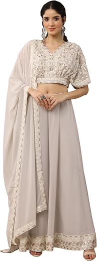 Libas Art Womens Embroidered Georgette Co-ord Set for Women