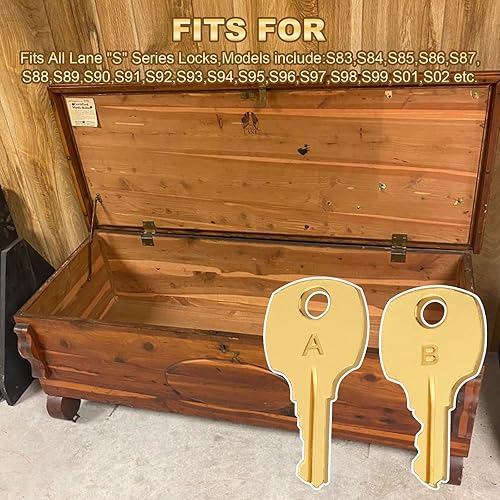 Miniatura 4 de Llave de cofre de cedro de repuesto para llaves de cedro, se adapta a todos los Lane Newer S Series S83, S84, S85, S86, S87, S88, S89, S90