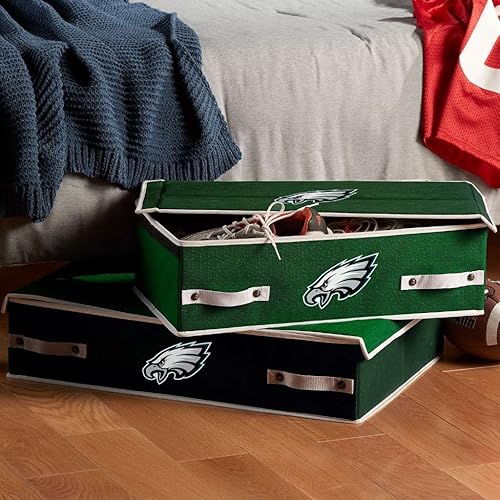 Miniatura 4 de Franklin Sports NFL - Contenedores de almacenamiento para debajo de la cama, contenedores organizadores plegables, decoración de oficina del equipo