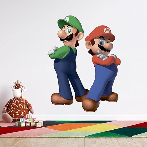 Vinilo decorativo para pared, diseño de "Giant s", de 20 x 20 pulgadas, diseño de Luigi and para habitación de niños, multicolor