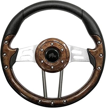Red Hawk Steering Wheel | OEM replacement, for golf cart, Style Aviator 4, ACC-SW121