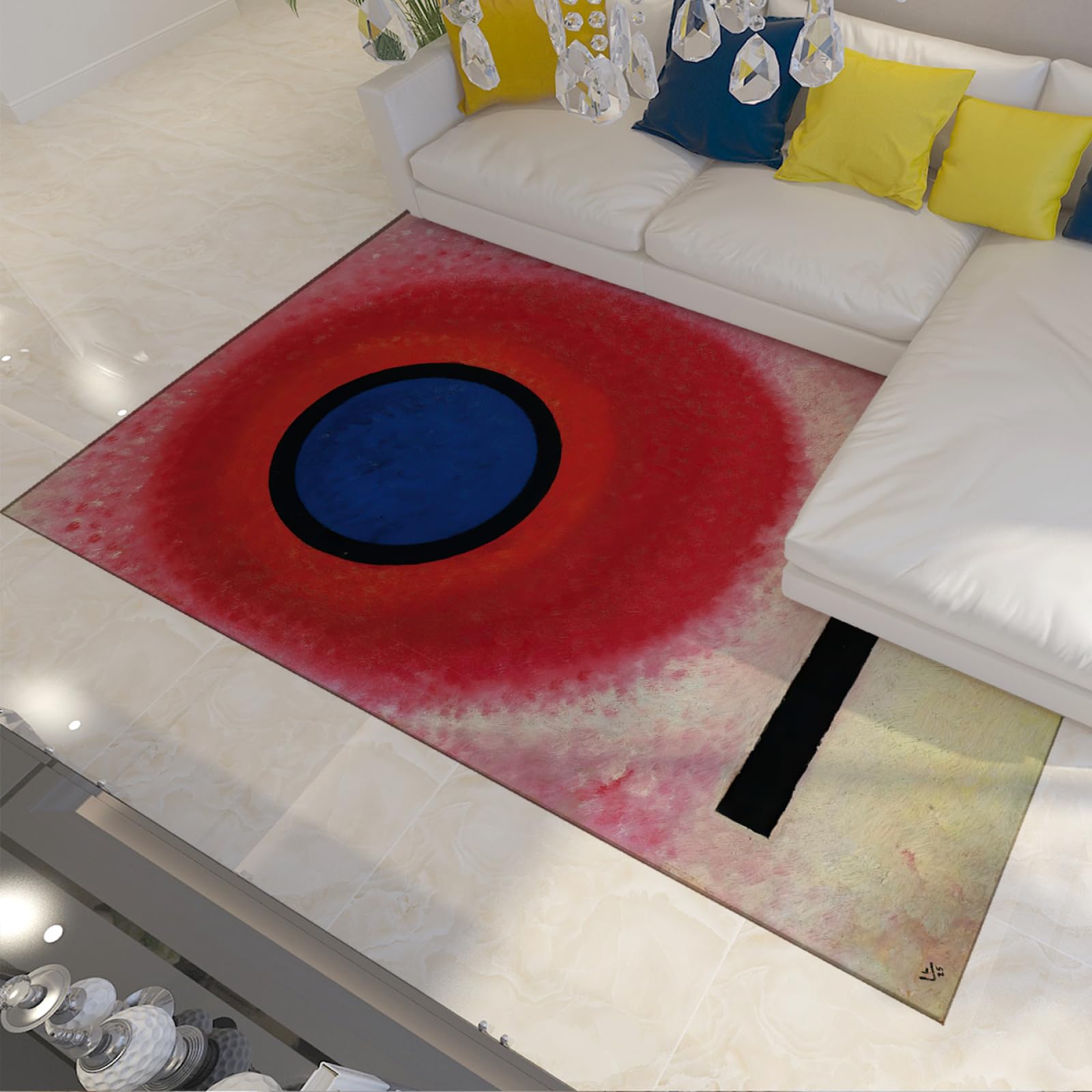 Tapis Kandinsky antidérapant pour sécuriser le salon et décorer la chambre