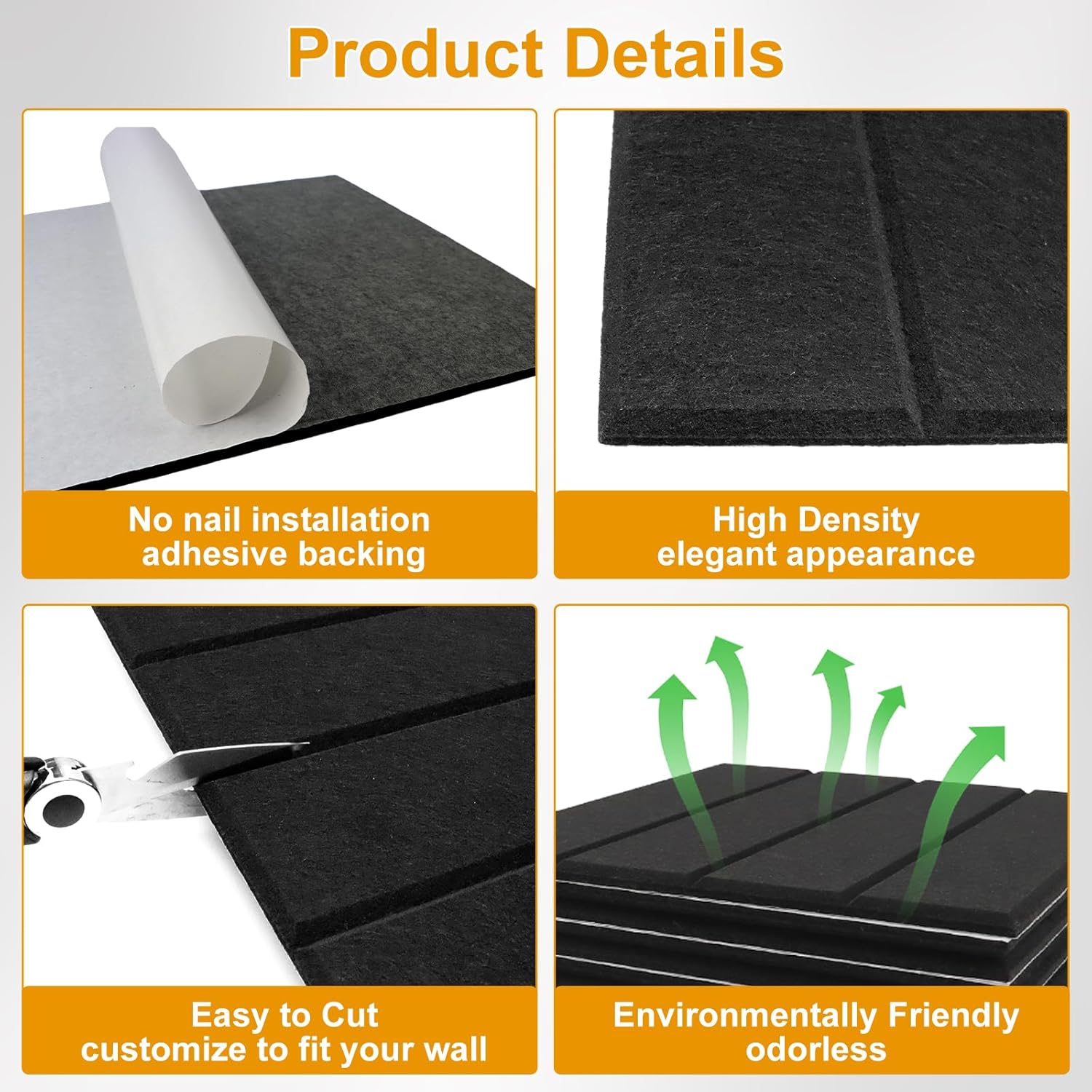 Large Bulletin Board 48"x36",Large Cork Board Alternative,Felt Bulletin Board Tiles with 35 Pushpins,12 Pack Felt Cork Board Tiles with Self Adhesive for Office Pin Board, Home & Classroom