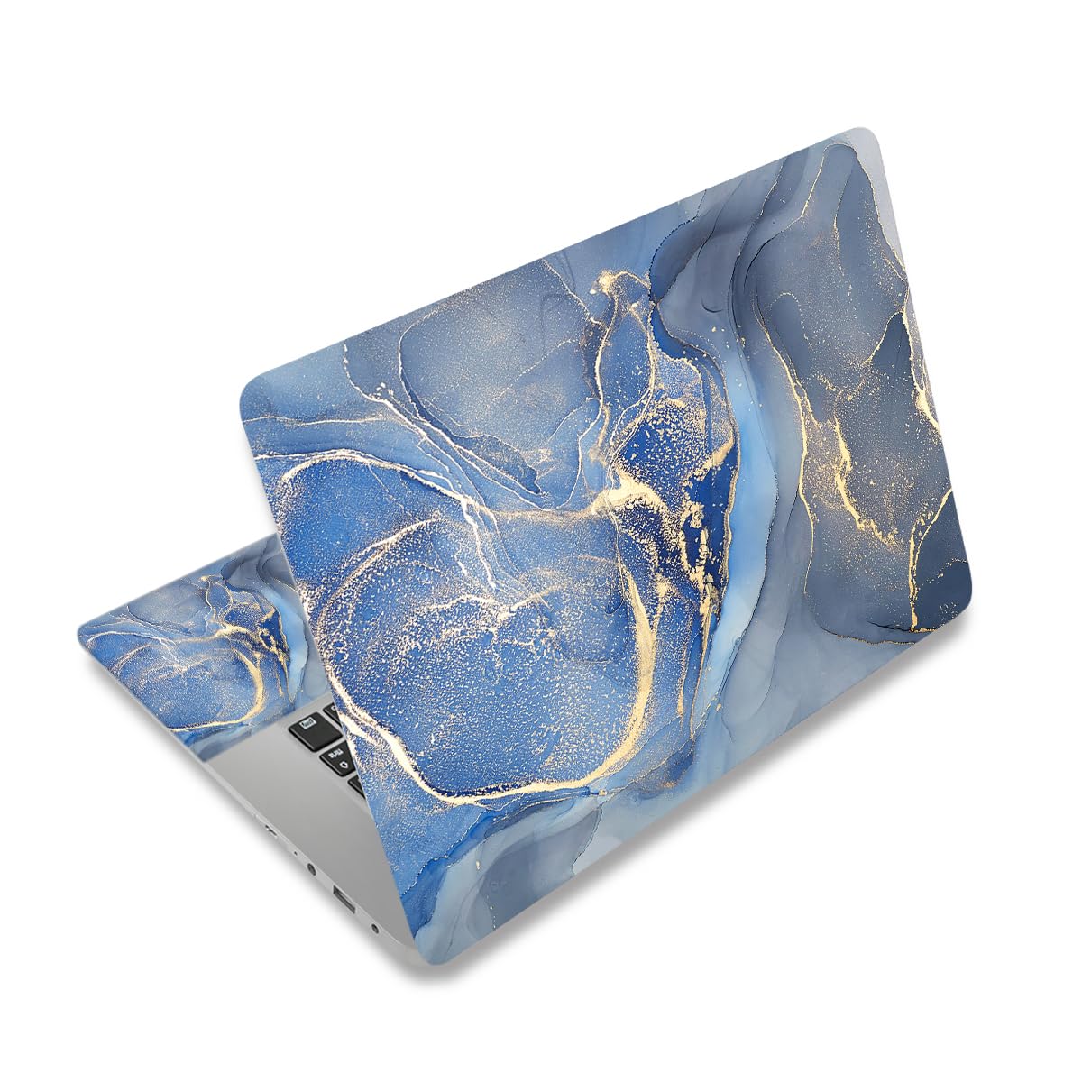 PLIGREAT Laptop Skin 3er Set - Goldglitzer Aufkleber Für 12-15 Zoll Notebooks